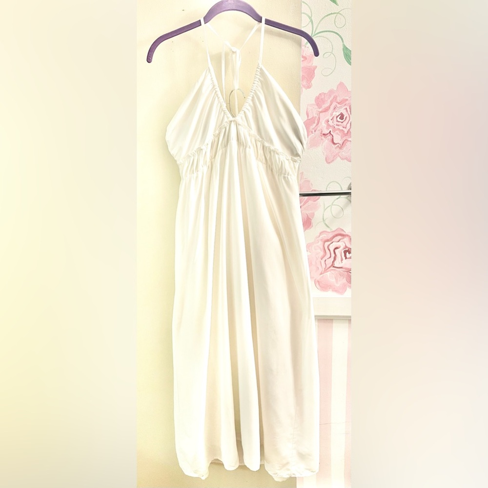 Pink Lily White Maxi Dress                                         SIZE MEDIUM